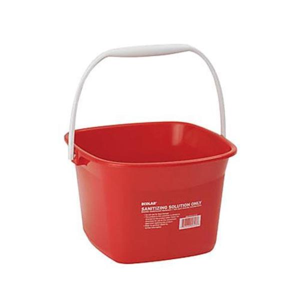 Ecolab Food Safety 6 qt Red Sanitizer Bucket 60503-12-31